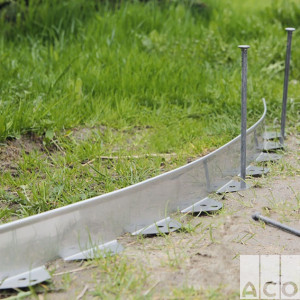 Садовий бордюр металевий ACO Self edging з оцинкованої сталі, 1м 