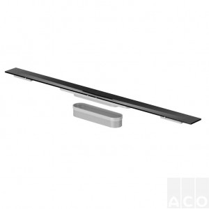 Душовий канал ACO ShowerDrain S+ Black 900 мм, решітка "Plate", AISI 304